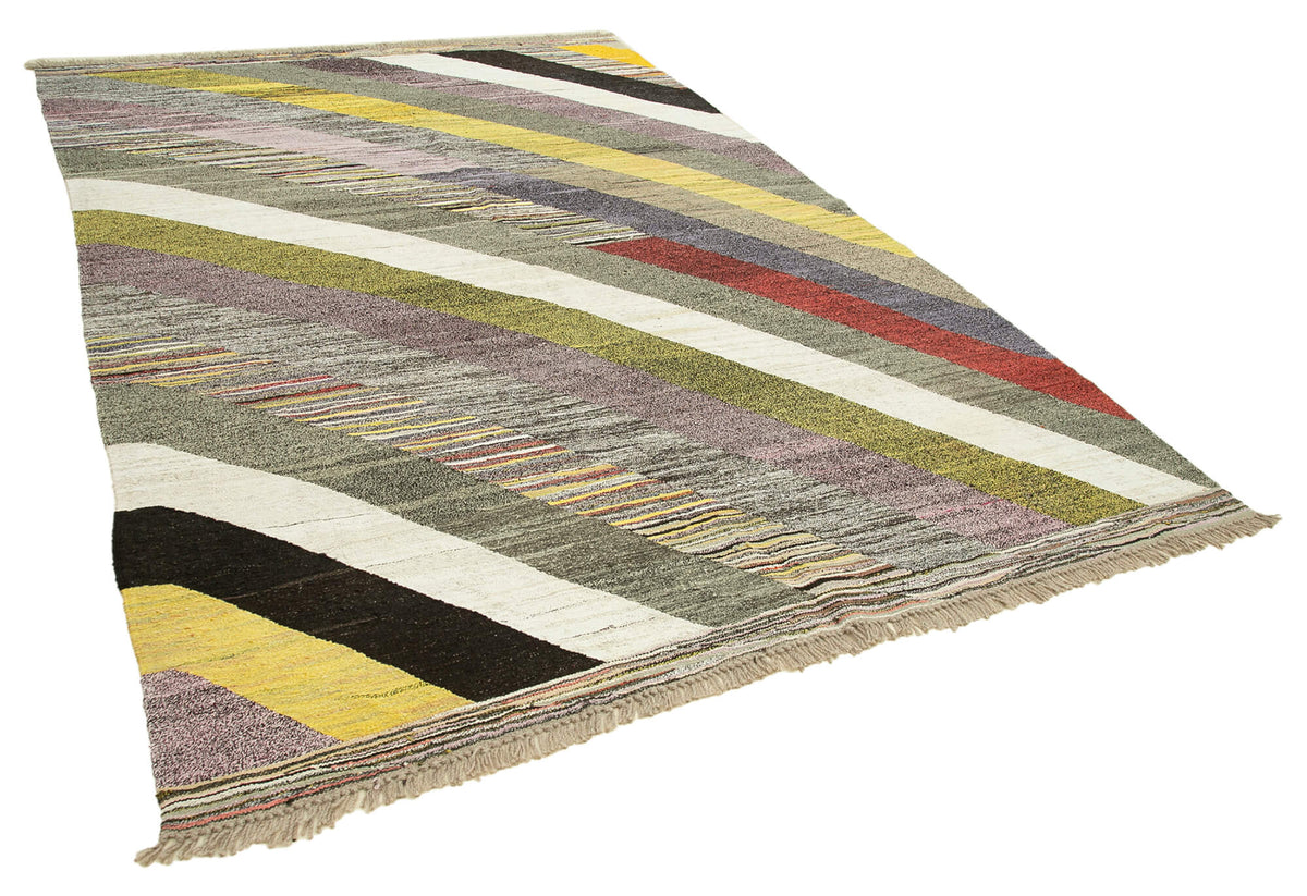 7x10 Multicolor Contemporary Area Rug - 22767