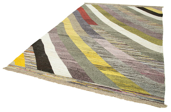 7x10 Multicolor Contemporary Area Rug - 22767