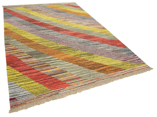 7x10 Multicolor Contemporary Area Rug - 22772