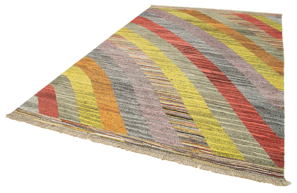 7x10 Multicolor Contemporary Area Rug - 22772