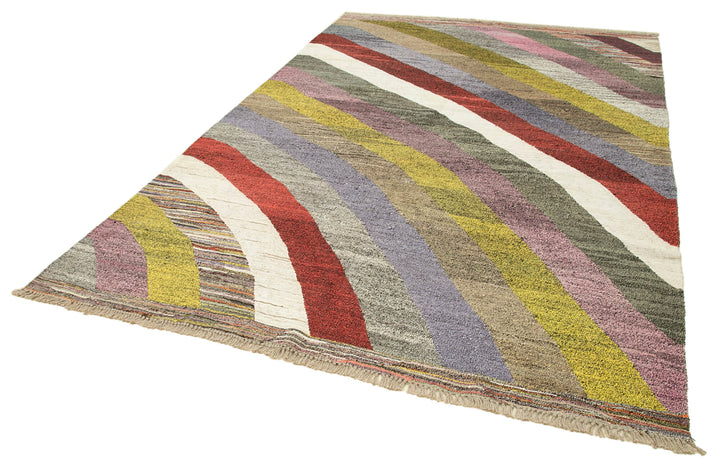 7x10 Multicolor Contemporary Area Rug - 22774