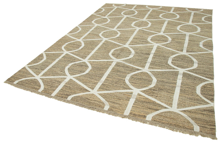 8x10 Beige Contemporary Area Rug - 22778