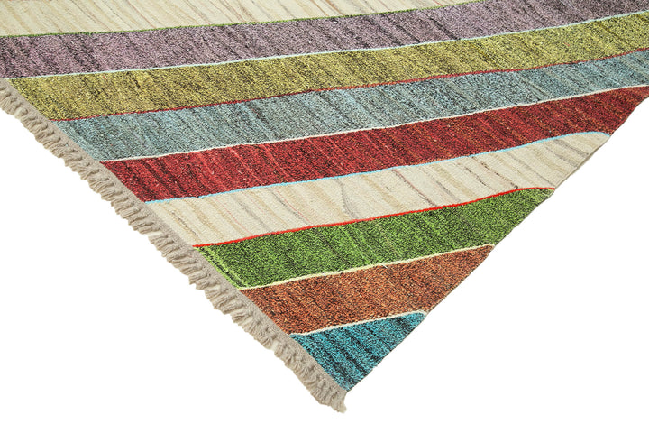 8x10 Multicolor Contemporary Area Rug - 22783