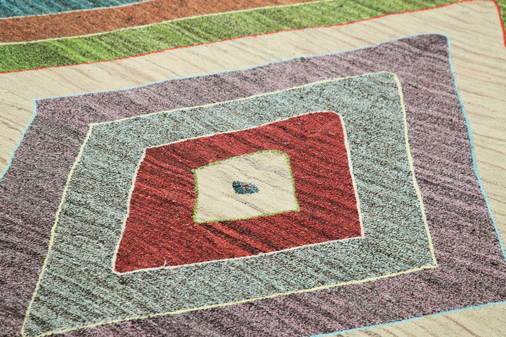 8x10 Multicolor Contemporary Area Rug - 22783