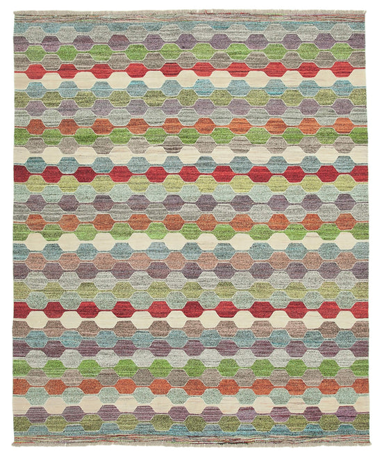 8x10 Multicolor Contemporary Area Rug - 22786