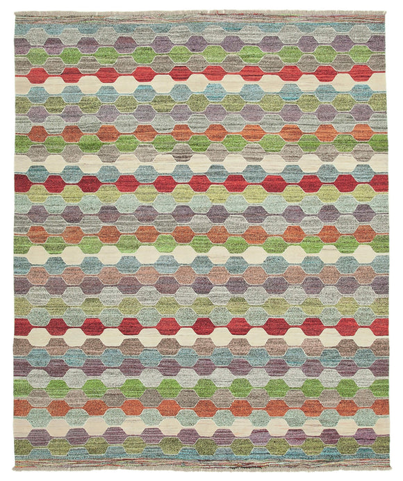8x10 Multicolor Contemporary Area Rug - 22786