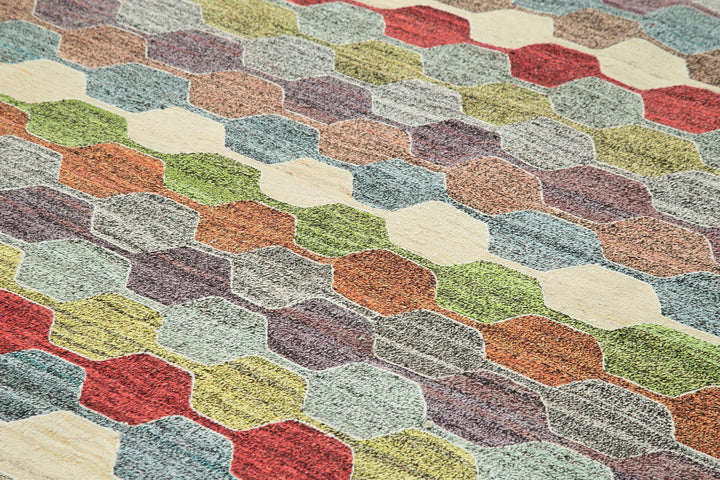 8x10 Multicolor Contemporary Area Rug - 22786