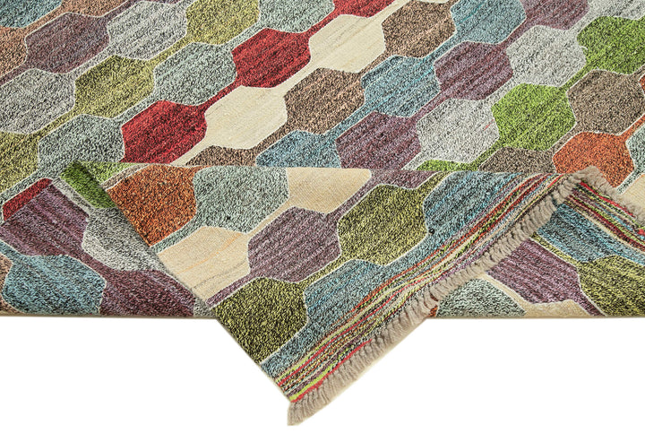 8x10 Multicolor Contemporary Area Rug - 22786