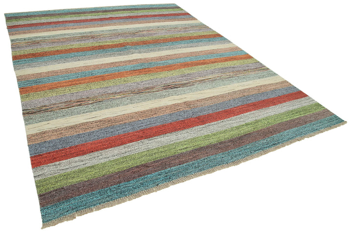 8x10 Multicolor Contemporary Area Rug - 22792