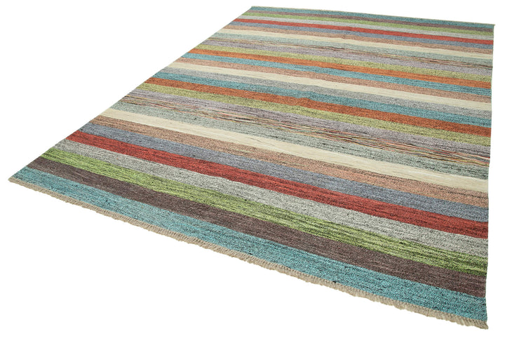 8x10 Multicolor Contemporary Area Rug - 22792