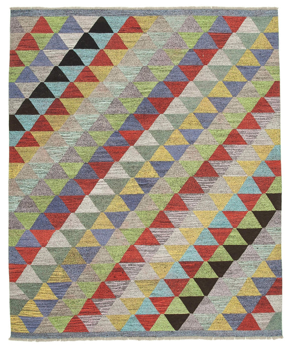 8x10 Multicolor Contemporary Area Rug - 22793