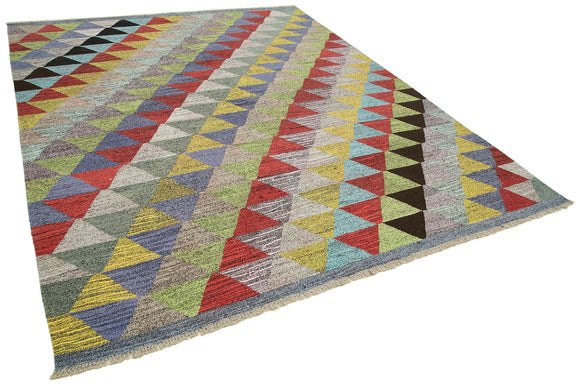 8x10 Multicolor Contemporary Area Rug - 22793