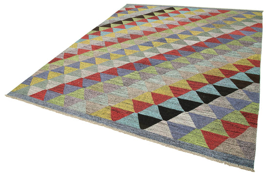 8x10 Multicolor Contemporary Area Rug - 22793