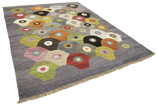 8x10 Purple Contemporary Area Rug - 22797