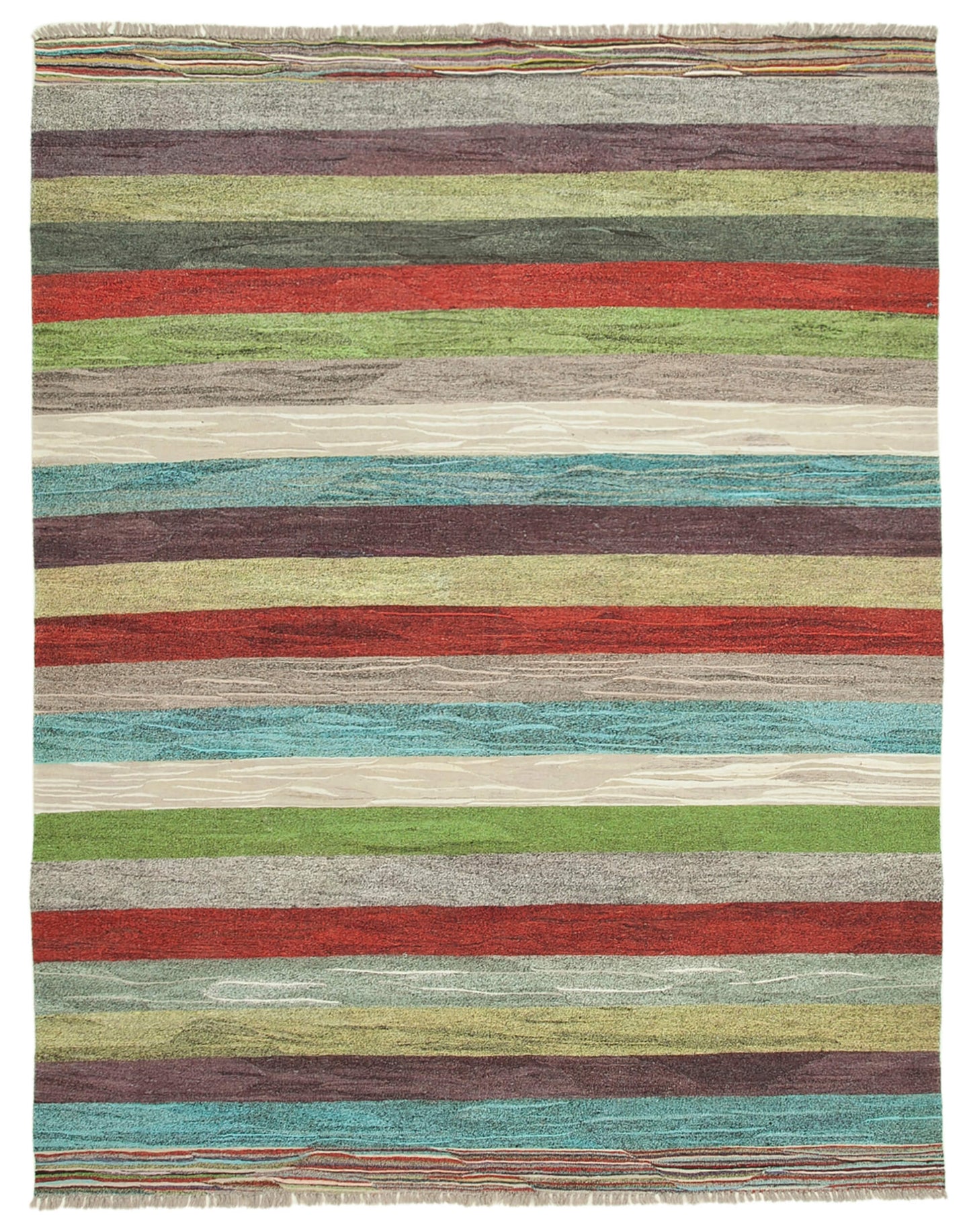 8x11 Multicolor Contemporary Area Rug - 22804