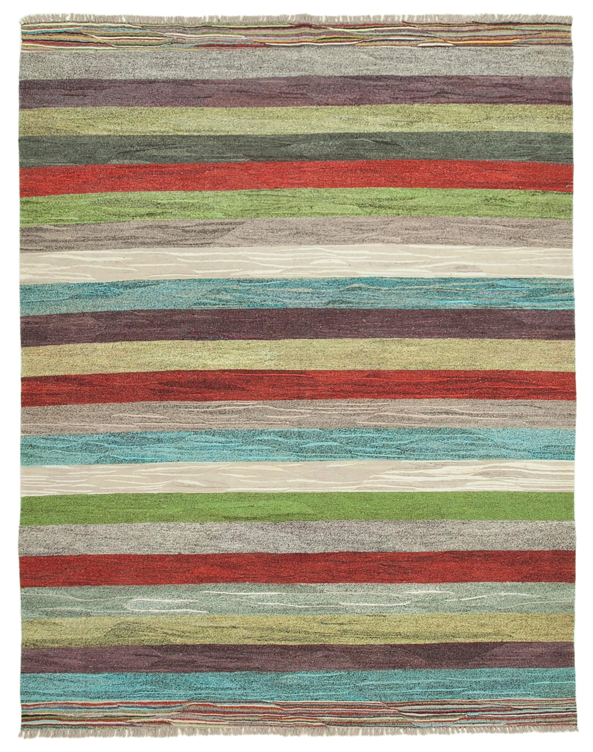 8x11 Multicolor Contemporary Area Rug - 22804