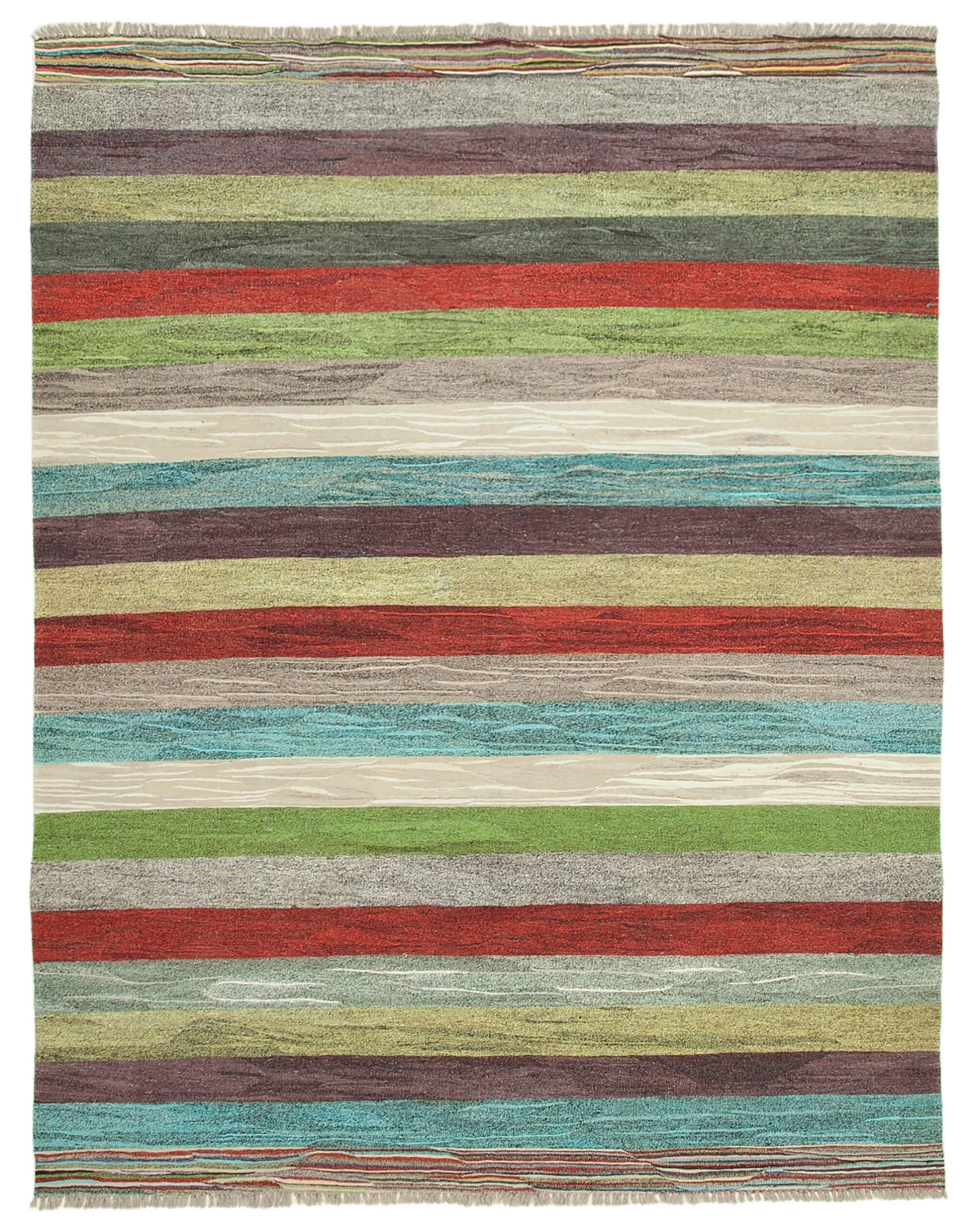 8x11 Multicolor Contemporary Area Rug - 22804