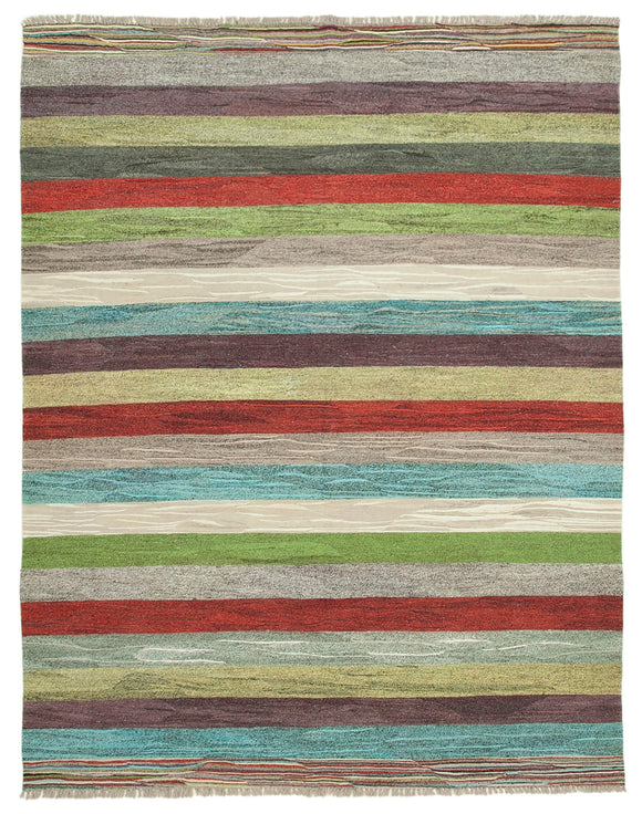 8x11 Multicolor Contemporary Area Rug - 22804