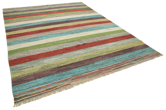 8x11 Multicolor Contemporary Area Rug - 22804