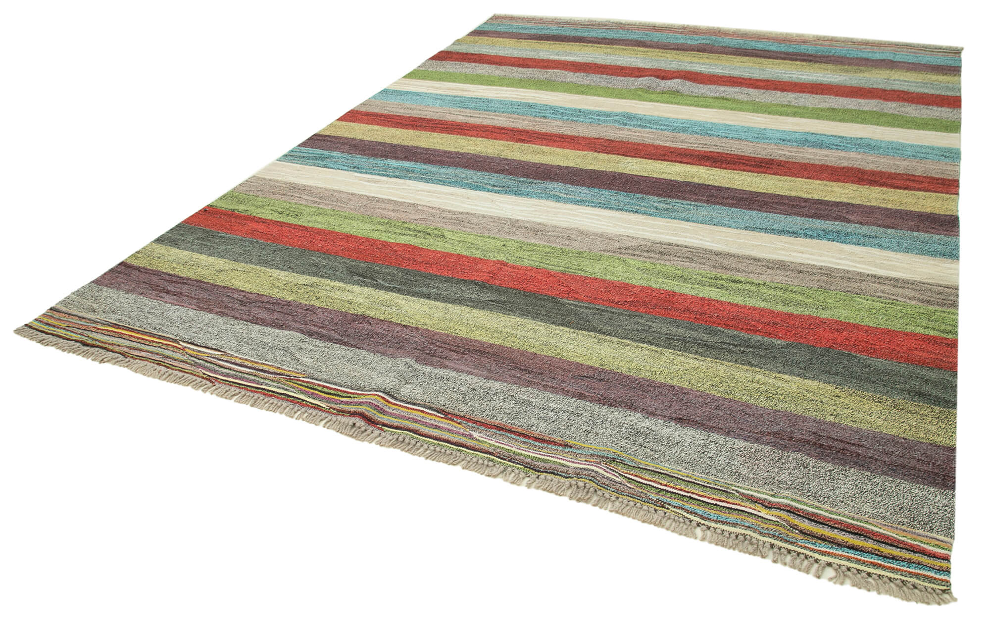 8x11 Multicolor Contemporary Area Rug - 22804