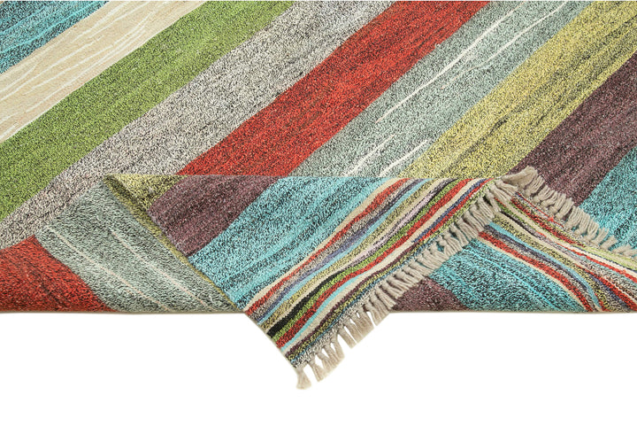 8x11 Multicolor Contemporary Area Rug - 22804