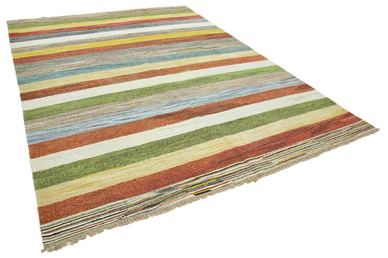 8x11 Multicolor Contemporary Area Rug - 22808