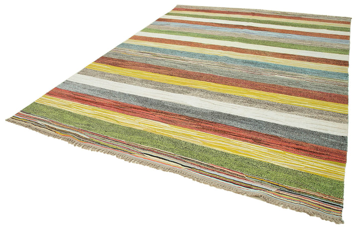 8x11 Multicolor Contemporary Area Rug - 22808