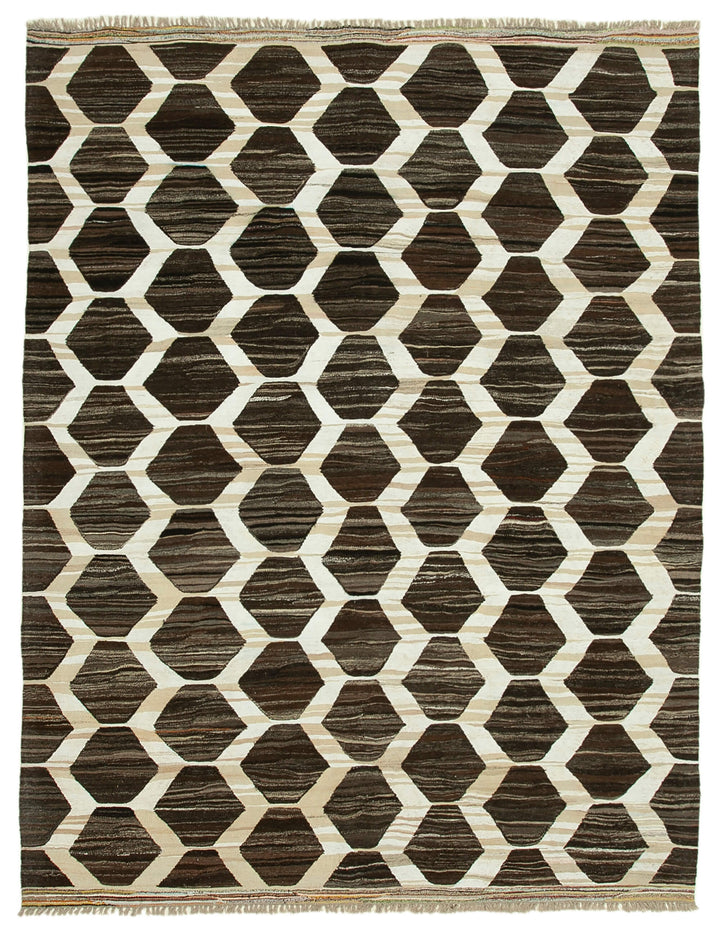 8x11 Brown Contemporary Area Rug - 22810