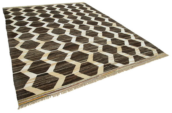 8x11 Brown Contemporary Area Rug - 22810