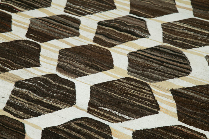 8x11 Brown Contemporary Area Rug - 22810