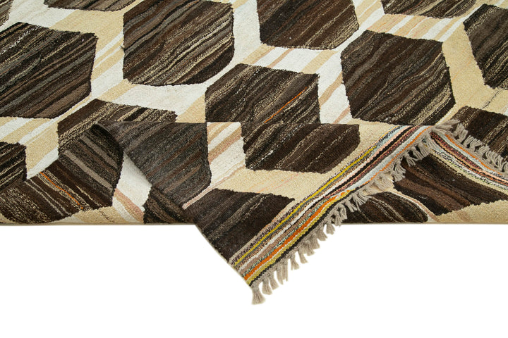 8x11 Brown Contemporary Area Rug - 22810