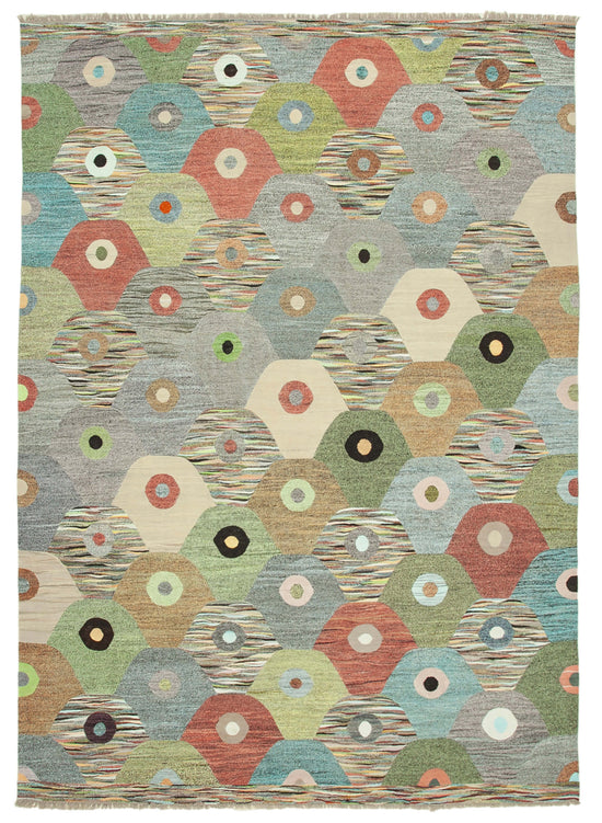 10x14 Multicolor Contemporary Area Rug - 22816