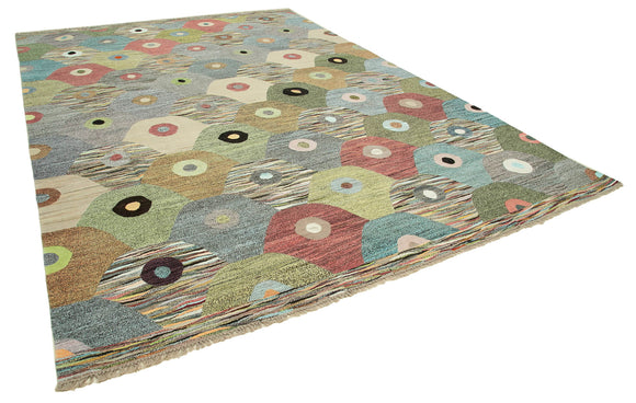 10x14 Multicolor Contemporary Area Rug - 22816