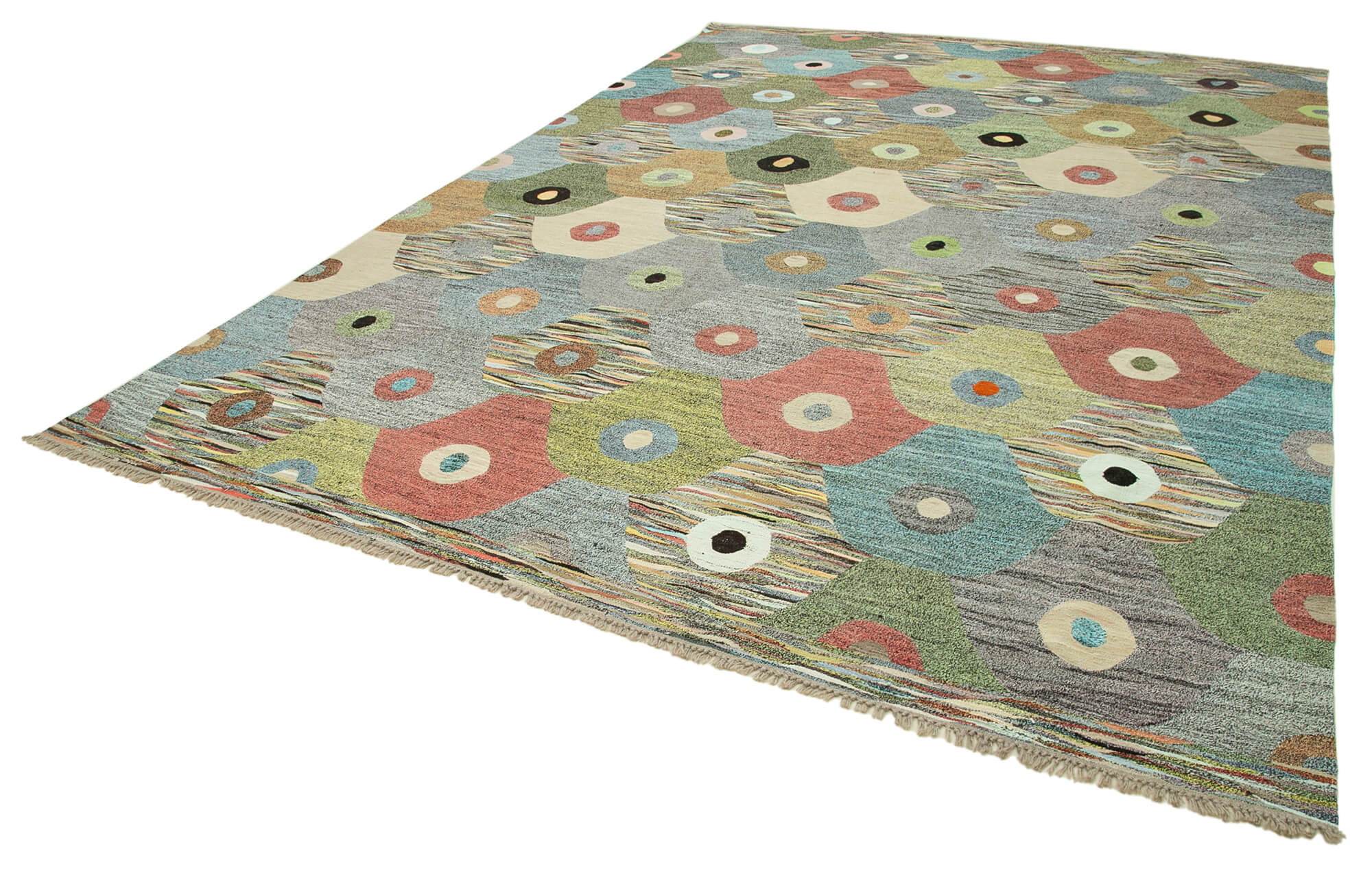 10x14 Multicolor Contemporary Area Rug - 22816