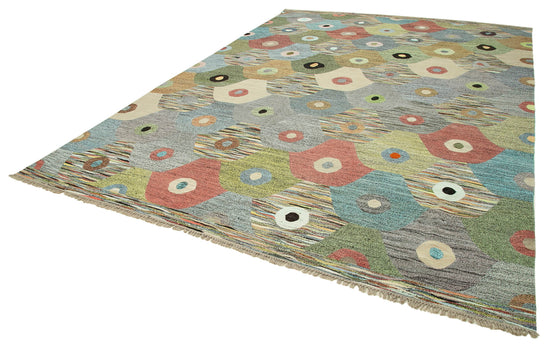 10x14 Multicolor Contemporary Area Rug - 22816