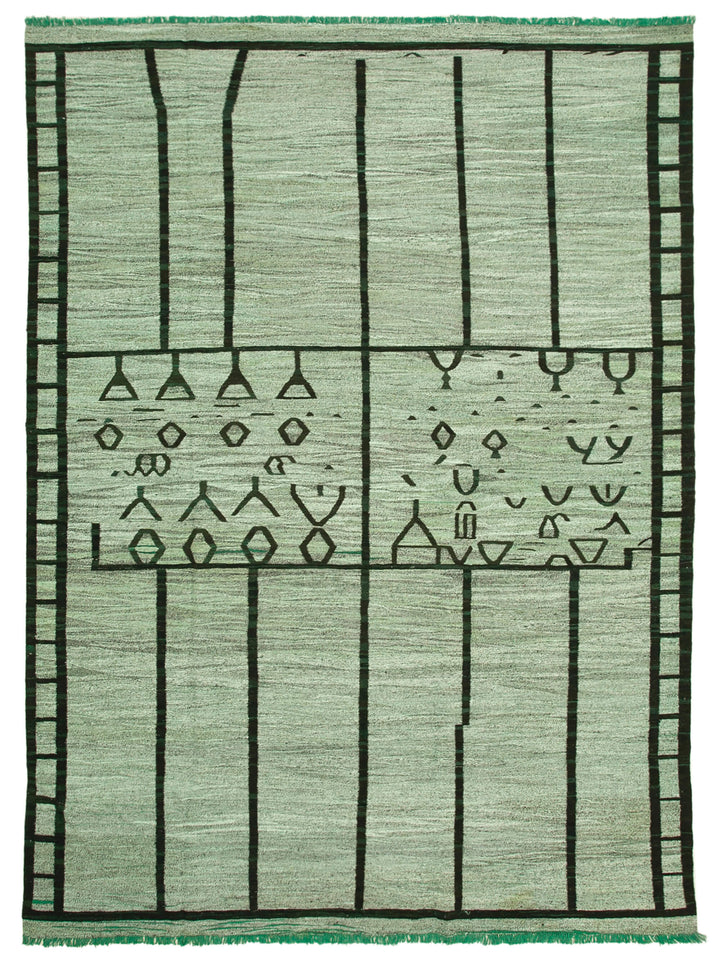 10x14 Green Contemporary Area Rug - 22817