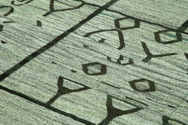 10x14 Green Contemporary Area Rug - 22817