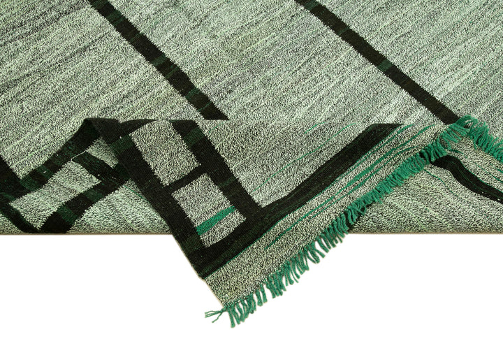 10x14 Green Contemporary Area Rug - 22817