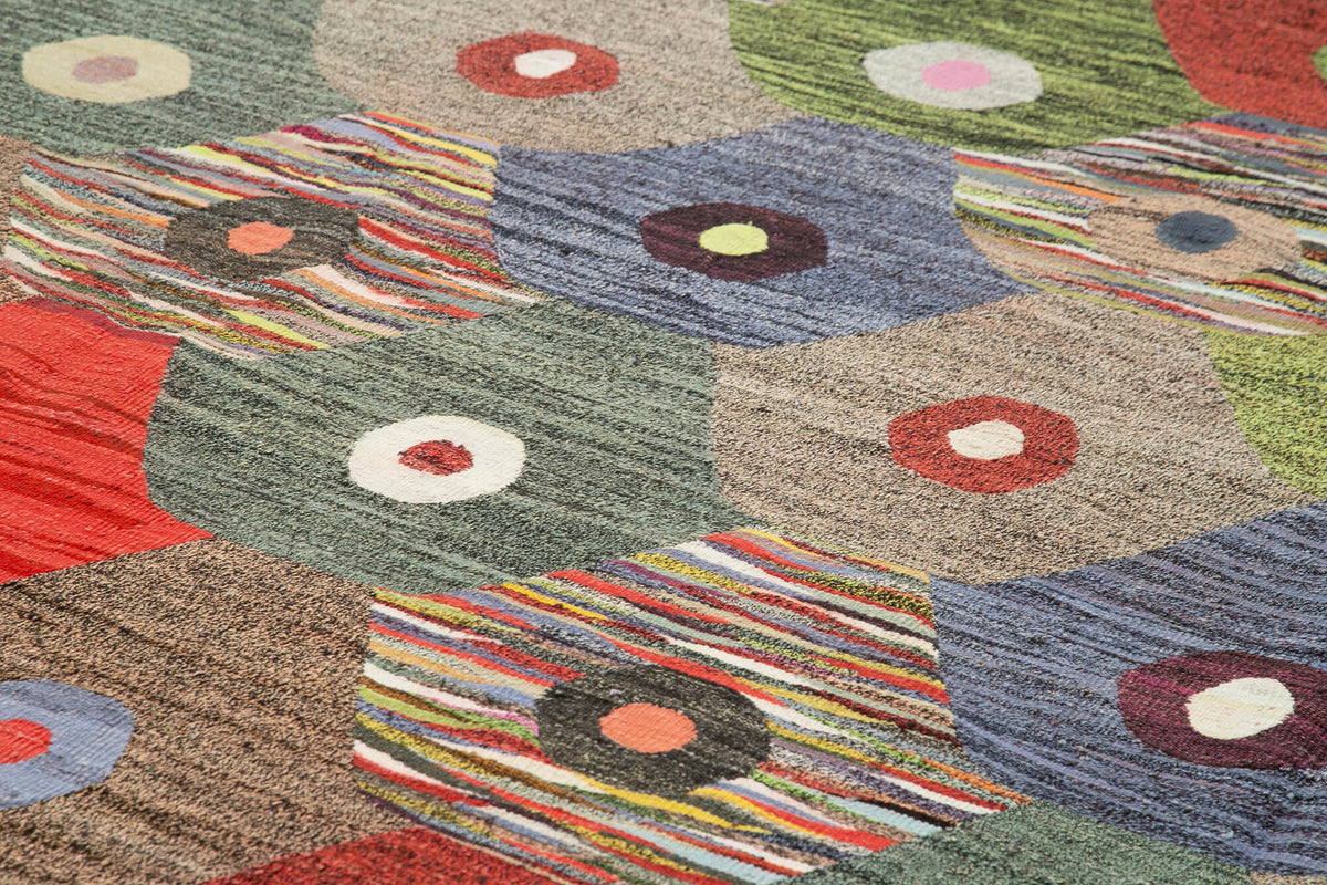 10x14 Multicolor Contemporary Area Rug - 22819