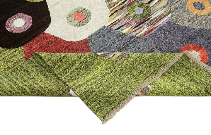 9x12 Green Contemporary Area Rug - 22837