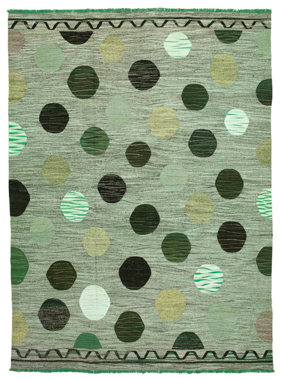 10x14 Green Contemporary Area Rug - 22856