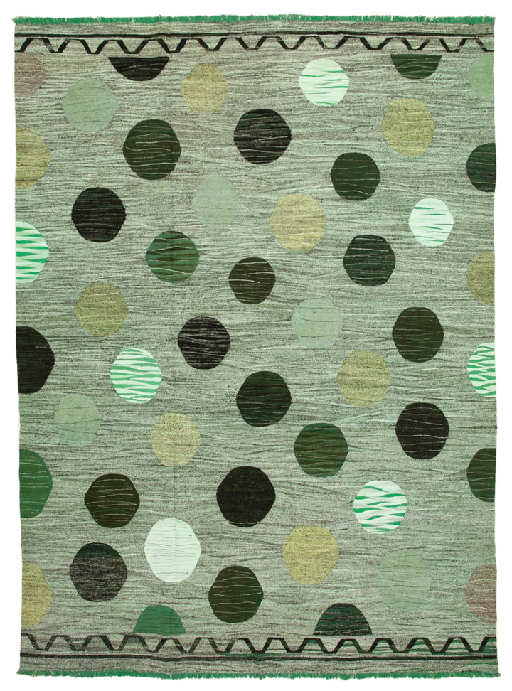 10x14 Green Contemporary Area Rug - 22856