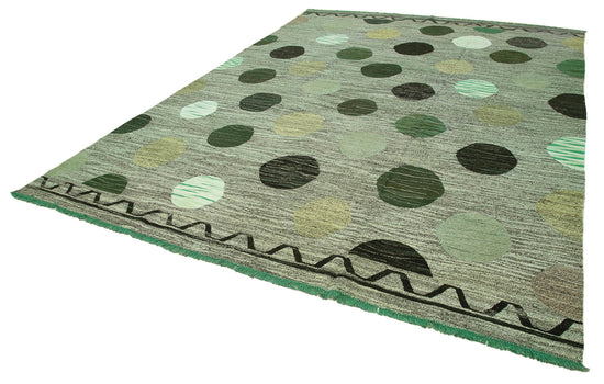 10x14 Green Contemporary Area Rug - 22856
