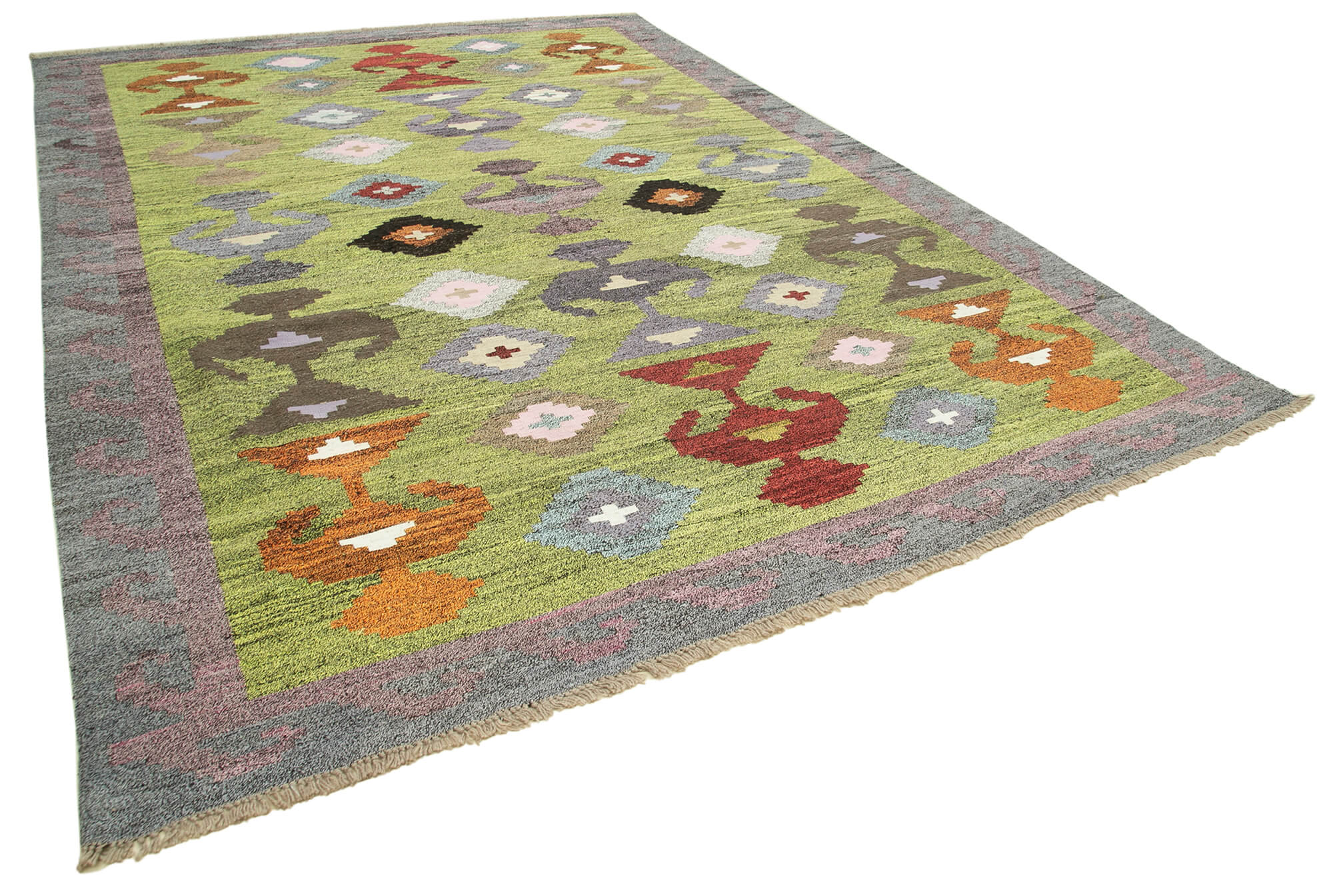 10x14 Green Contemporary Area Rug - 22858