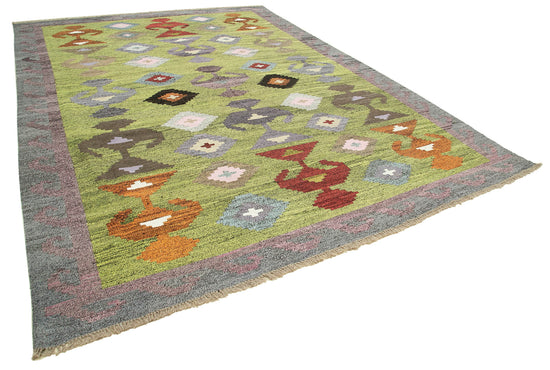 10x14 Green Contemporary Area Rug - 22858