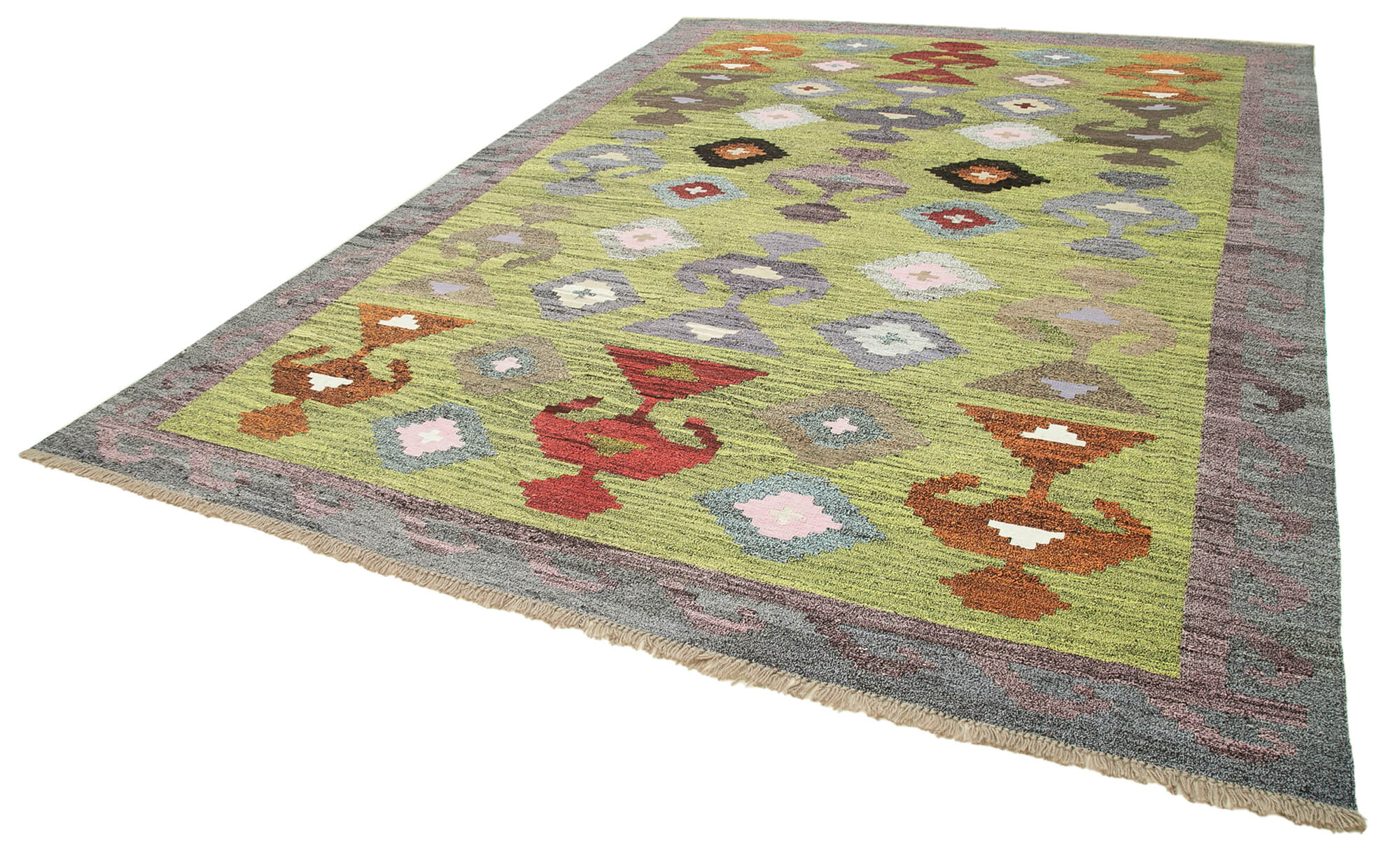 10x14 Green Contemporary Area Rug - 22858