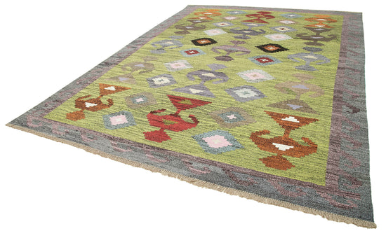 10x14 Green Contemporary Area Rug - 22858
