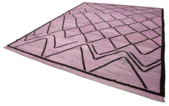 10x14 Purple Contemporary Area Rug - 22863