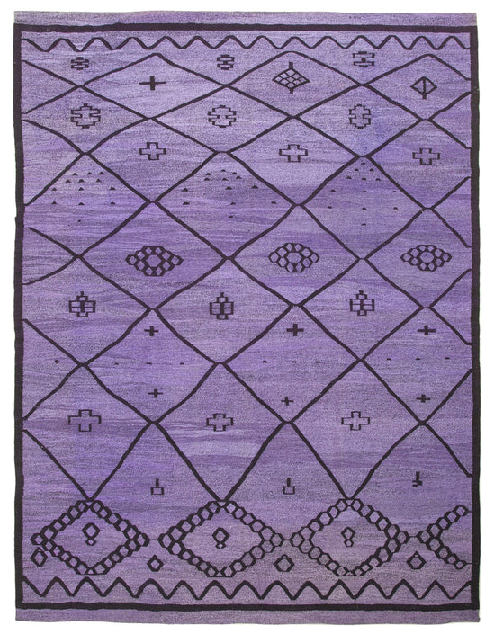 10x14 Purple Contemporary Area Rug - 22865