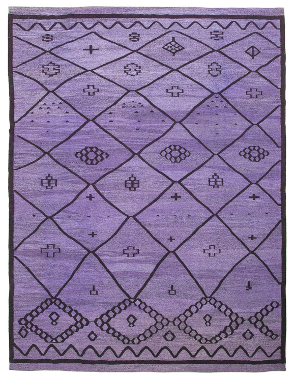 10x14 Purple Contemporary Area Rug - 22865